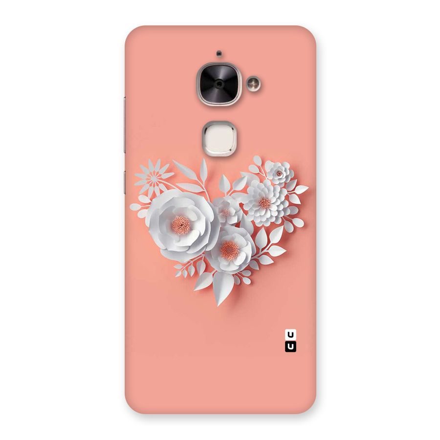 White Paper Flower Back Case for Le 2