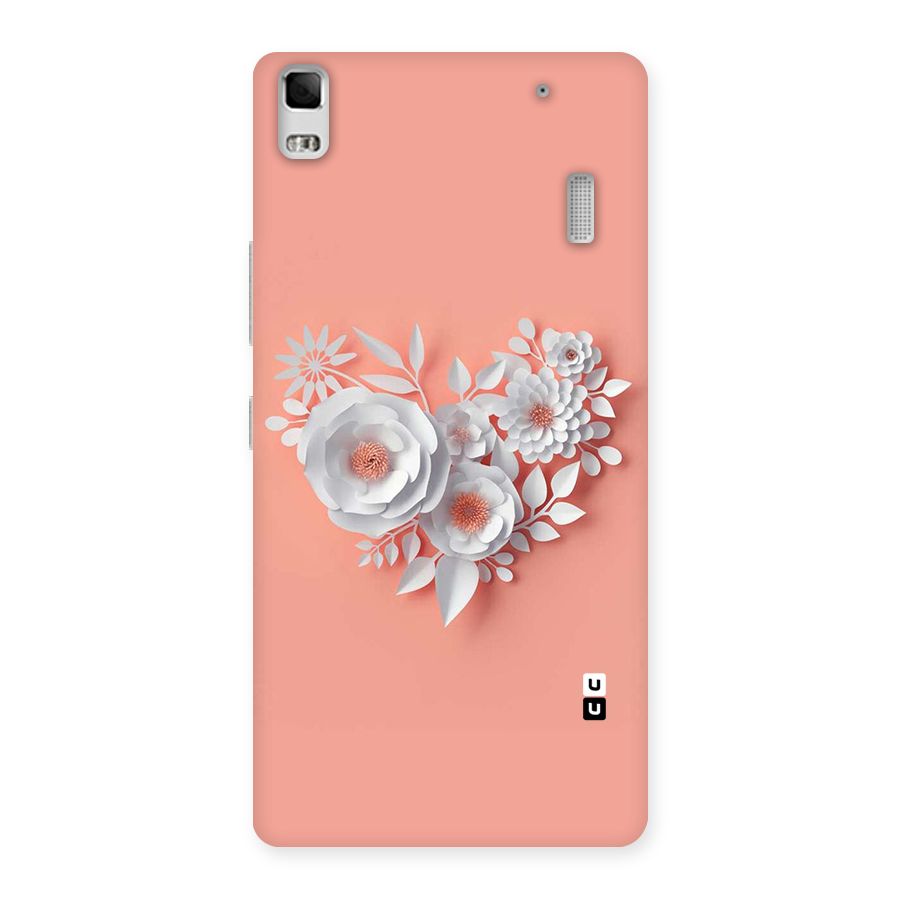 White Paper Flower Back Case for Lenovo K3 Note