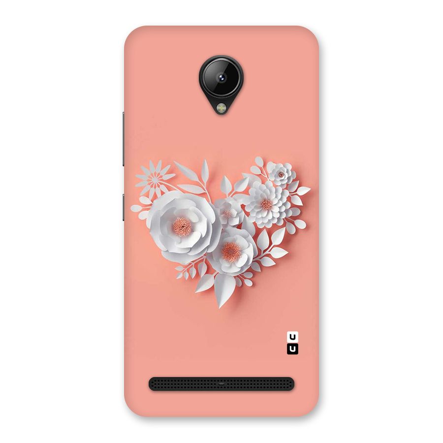 White Paper Flower Back Case for Lenovo C2