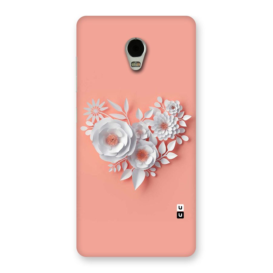 White Paper Flower Back Case for Lenovo Vibe P1