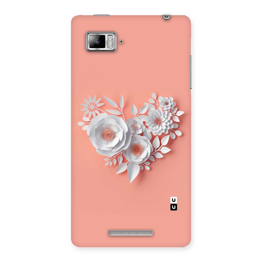 White Paper Flower Back Case for Lenovo Vibe Z K910