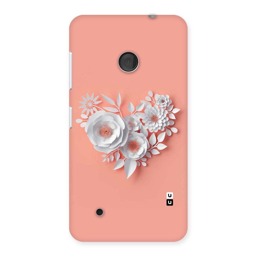 White Paper Flower Back Case for Lumia 530