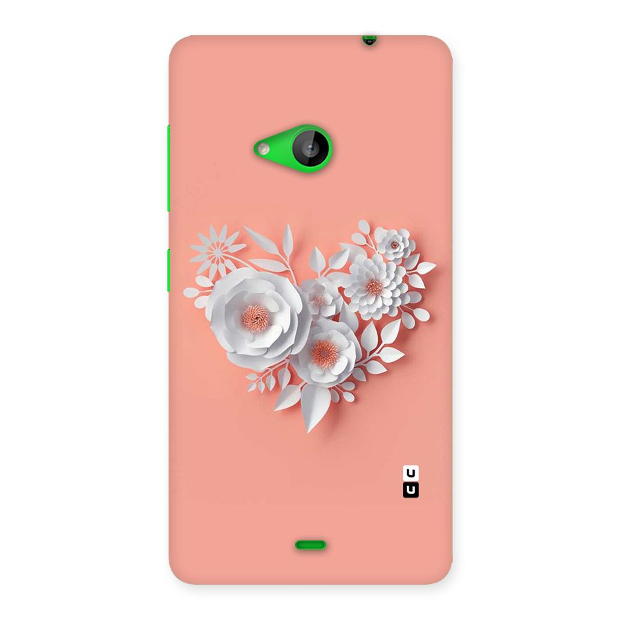 White Paper Flower Back Case for Lumia 535