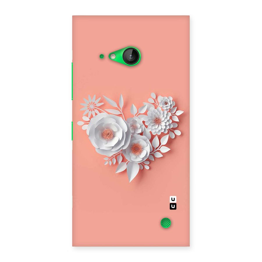 White Paper Flower Back Case for Lumia 730