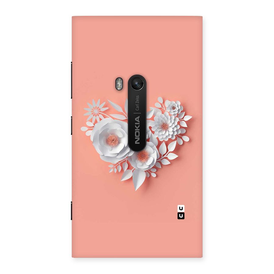 White Paper Flower Back Case for Lumia 920