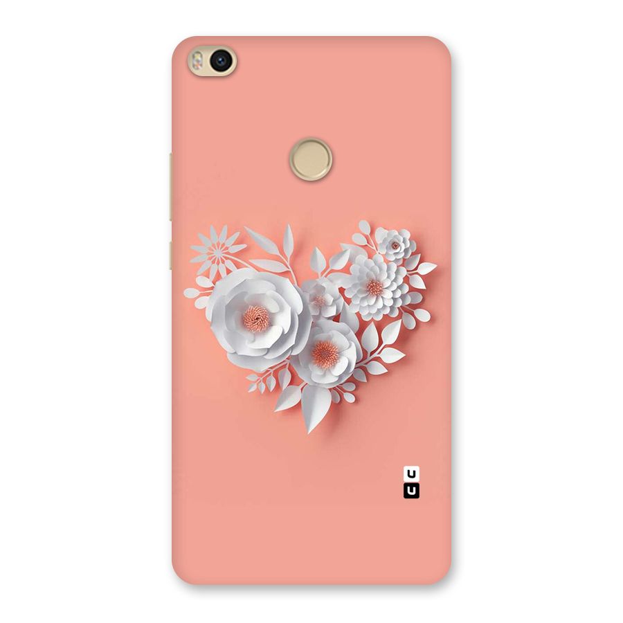 White Paper Flower Back Case for Mi Max 2