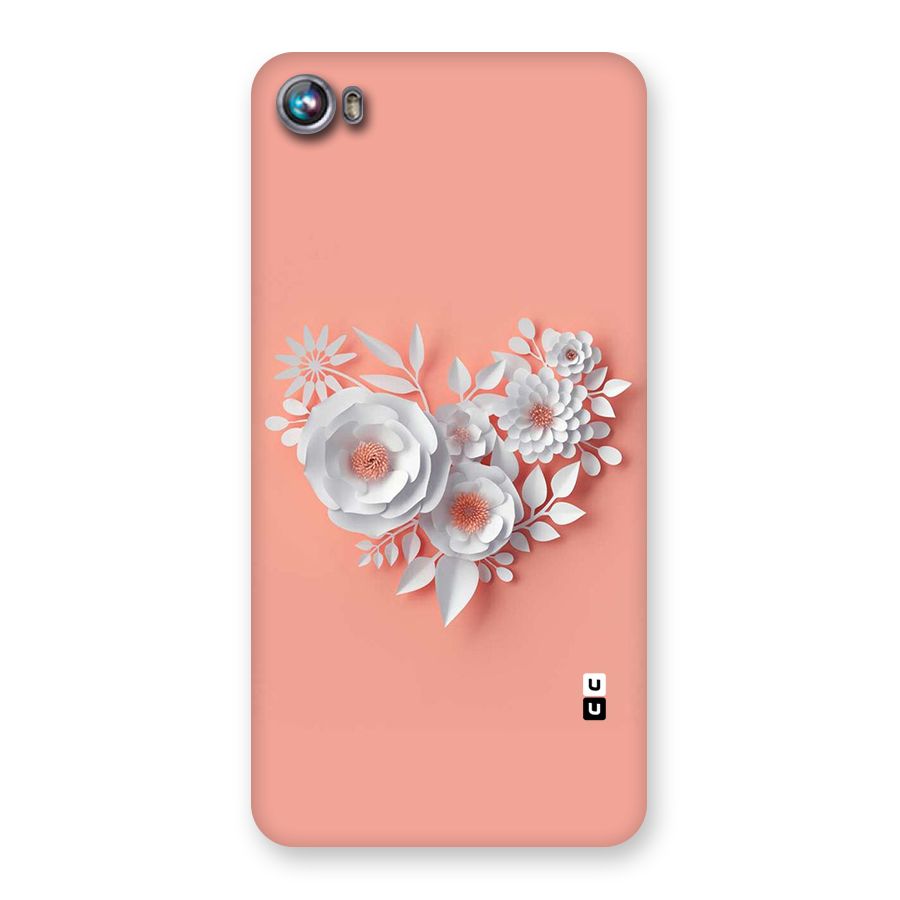 White Paper Flower Back Case for Micromax Canvas Fire 4 A107