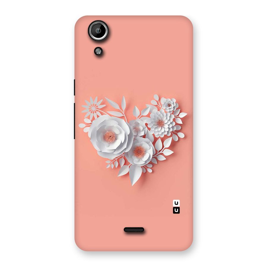 White Paper Flower Back Case for Micromax Canvas Selfie Lens Q345