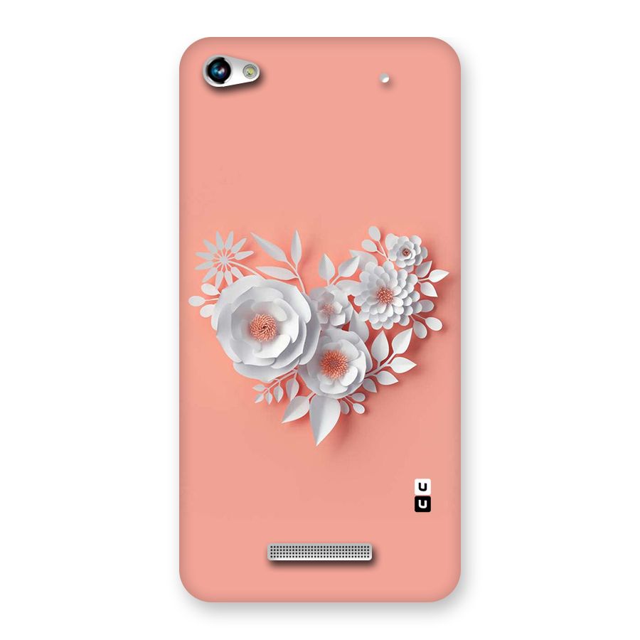 White Paper Flower Back Case for Micromax Hue 2