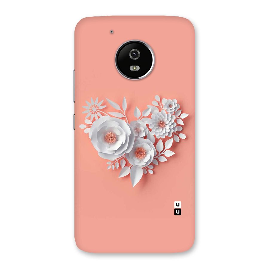 White Paper Flower Back Case for Moto G5