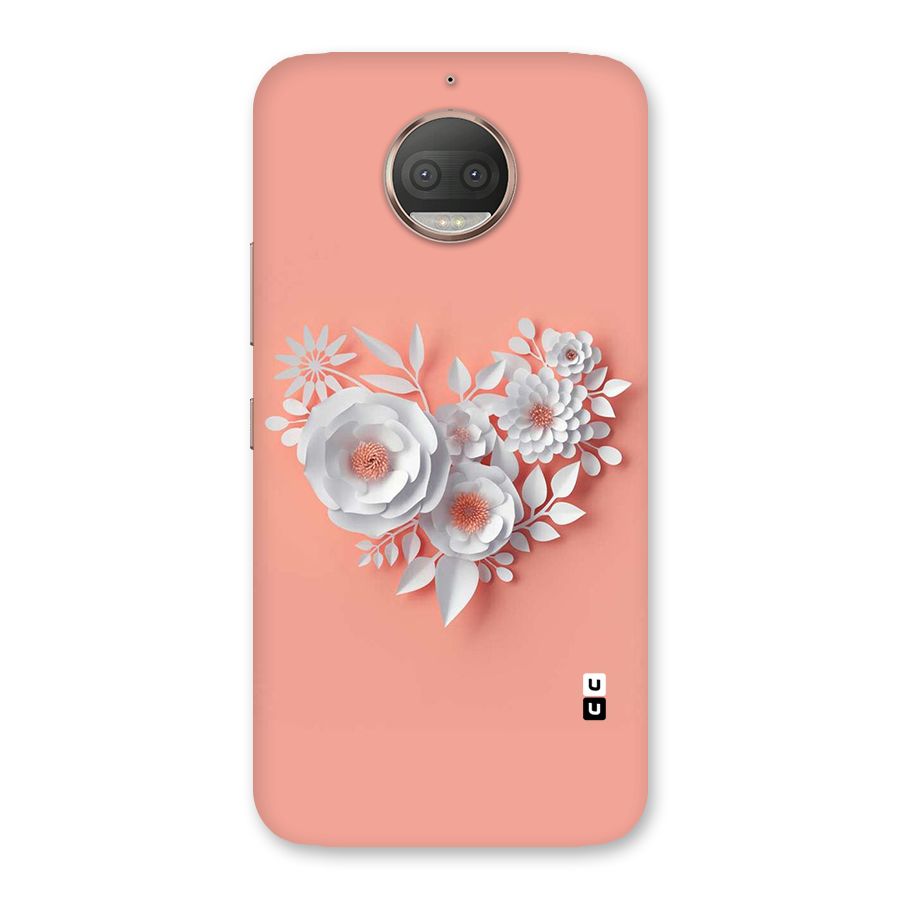 White Paper Flower Back Case for Moto G5s Plus