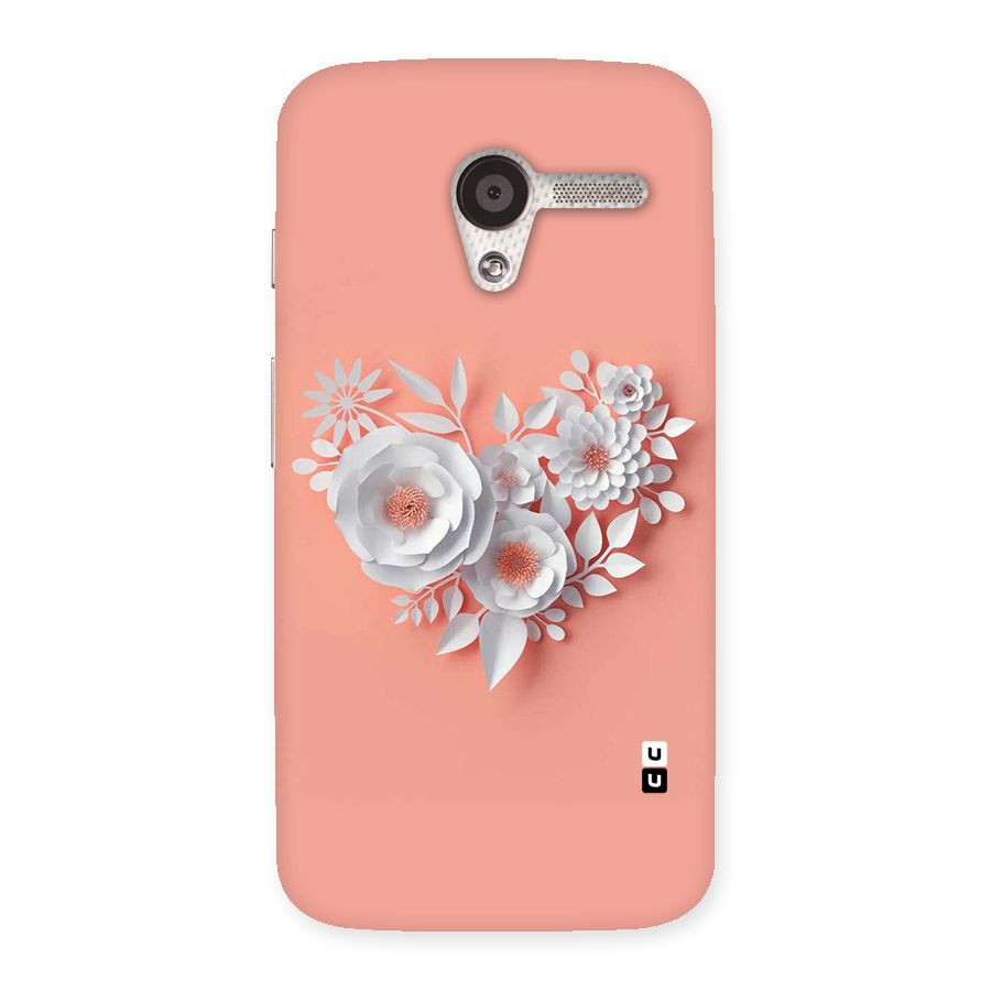 White Paper Flower Back Case for Moto X