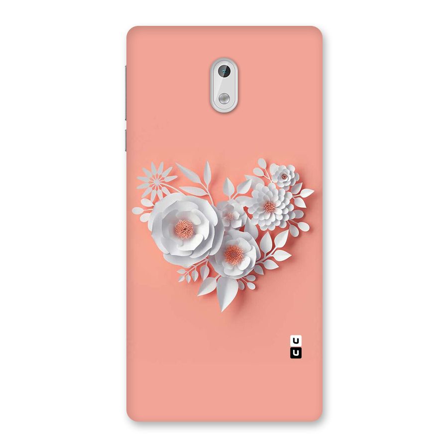 White Paper Flower Back Case for Nokia 3
