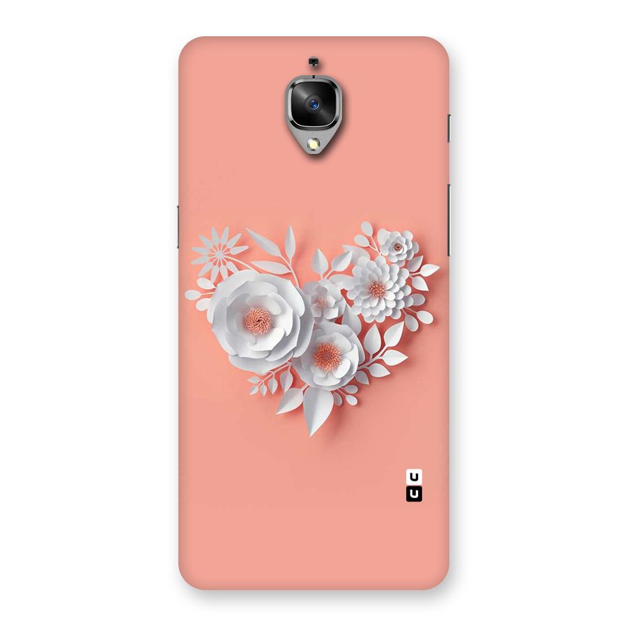White Paper Flower Back Case for OnePlus 3