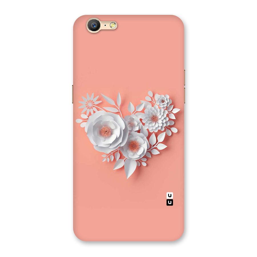 White Paper Flower Back Case for Oppo A57