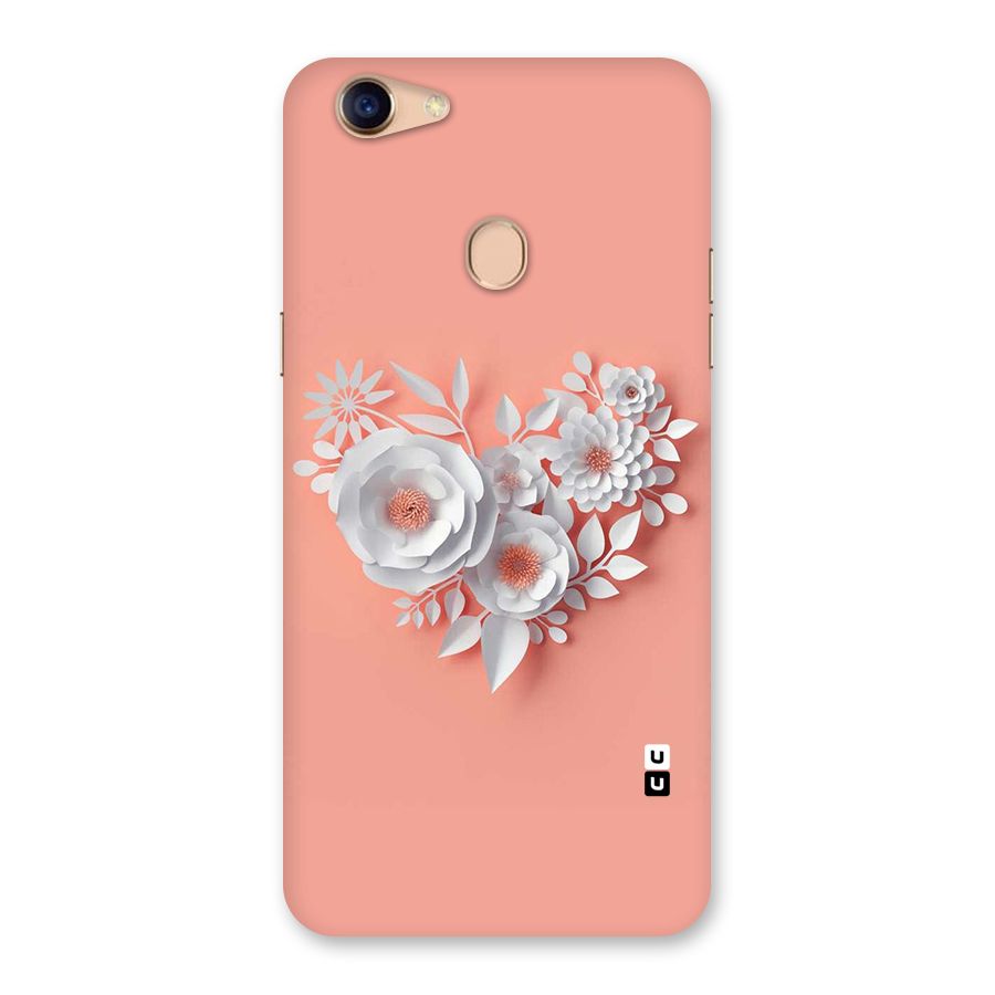 White Paper Flower Back Case for Oppo F5