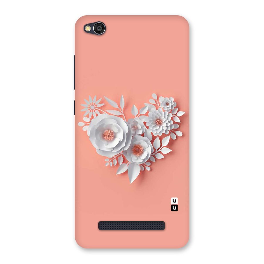 White Paper Flower Back Case for Redmi 4A