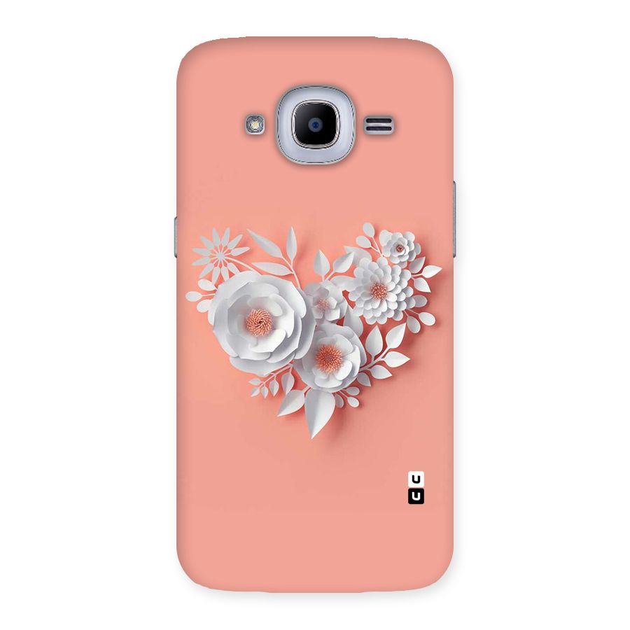 White Paper Flower Back Case for Samsung Galaxy J2 2016