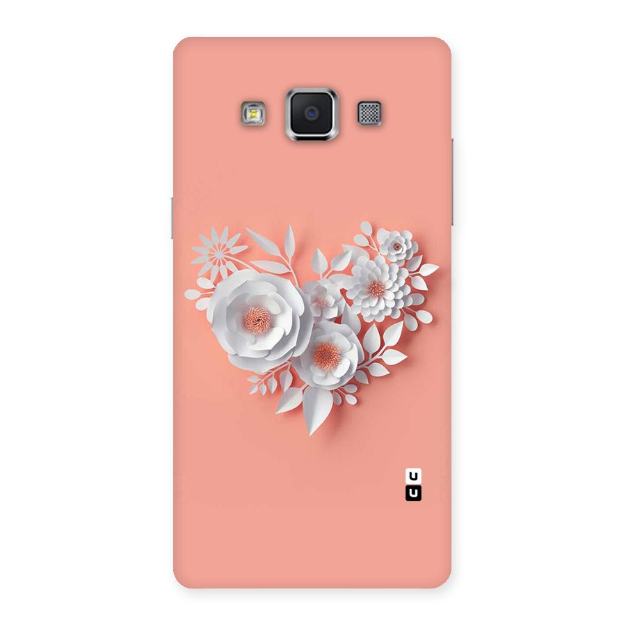 White Paper Flower Back Case for Samsung Galaxy A5