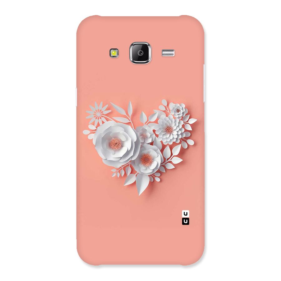 White Paper Flower Back Case for Samsung Galaxy J2 Prime