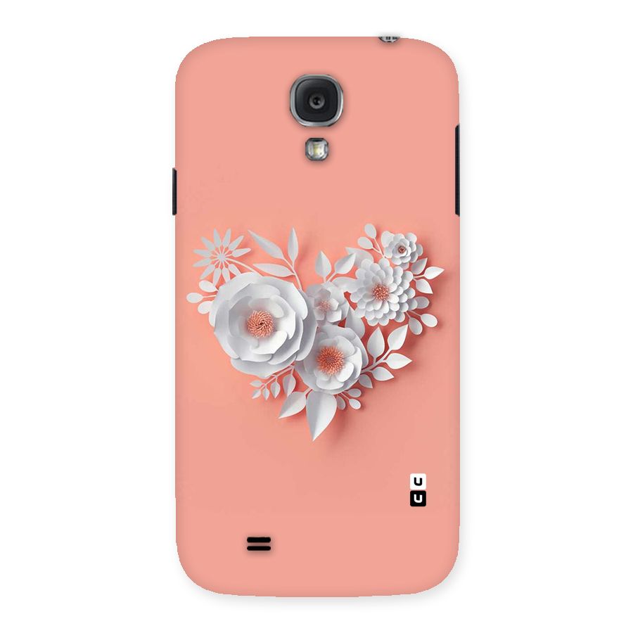 White Paper Flower Back Case for Samsung Galaxy S4