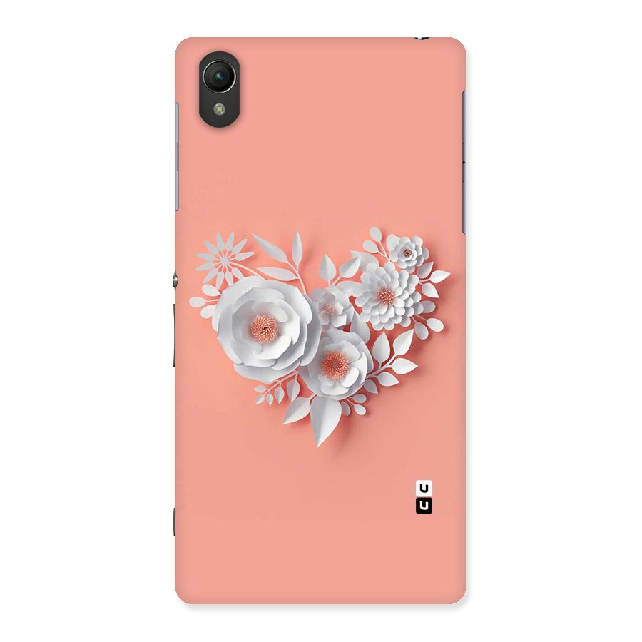 White Paper Flower Back Case for Sony Xperia Z2