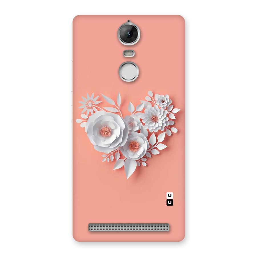 White Paper Flower Back Case for Vibe K5 Note