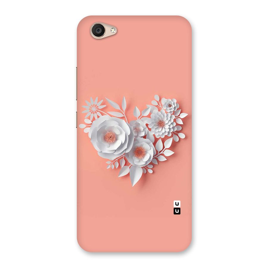 White Paper Flower Back Case for Vivo V5 Plus