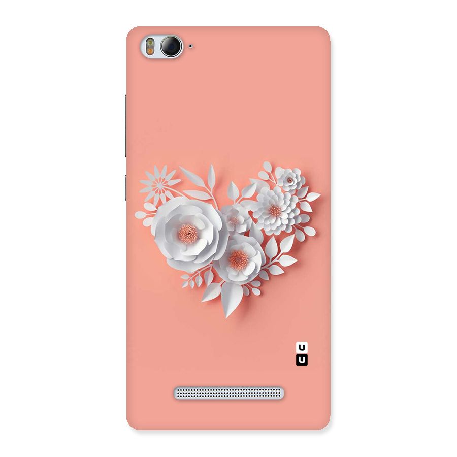 White Paper Flower Back Case for Xiaomi Mi4i