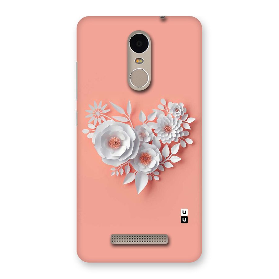 White Paper Flower Back Case for Xiaomi Redmi Note 3