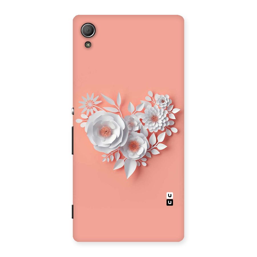 White Paper Flower Back Case for Xperia Z4