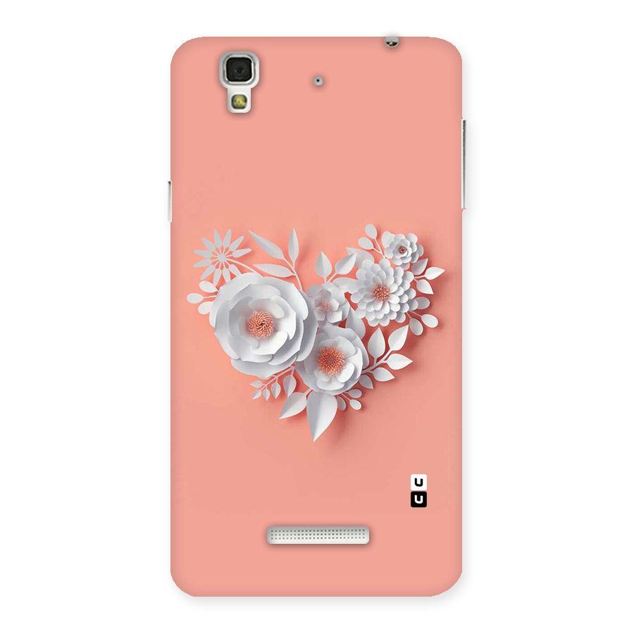 White Paper Flower Back Case for Yu Yureka