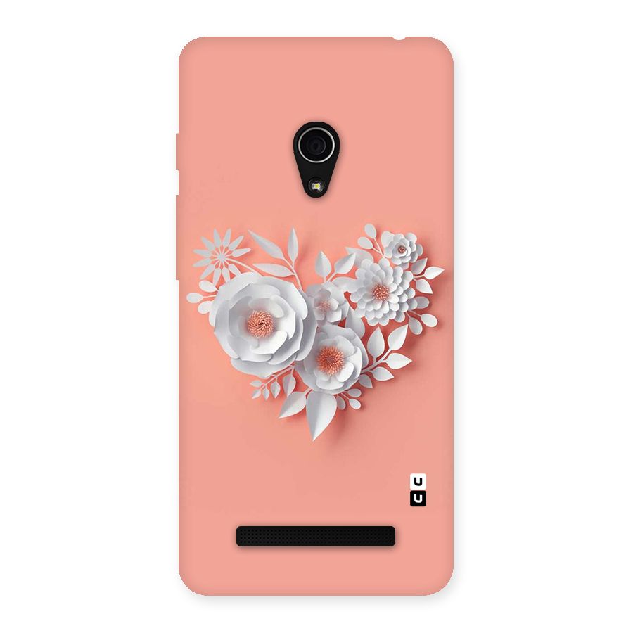 White Paper Flower Back Case for Zenfone 5