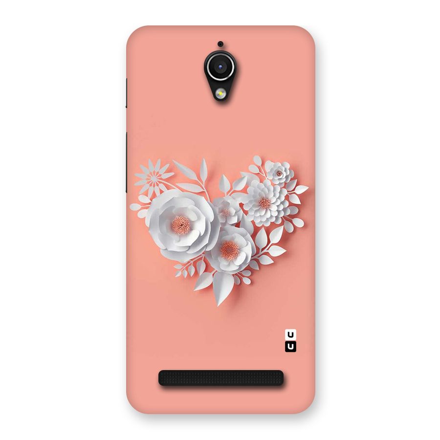 White Paper Flower Back Case for Zenfone Go