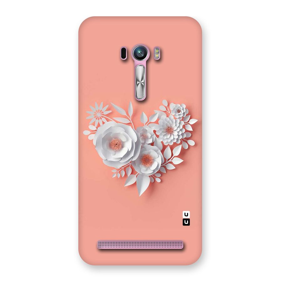 White Paper Flower Back Case for Zenfone Selfie