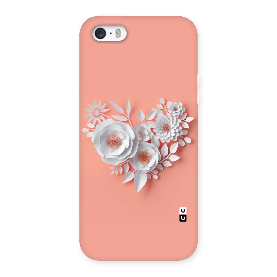 White Paper Flower Back Case for iPhone 5 5S