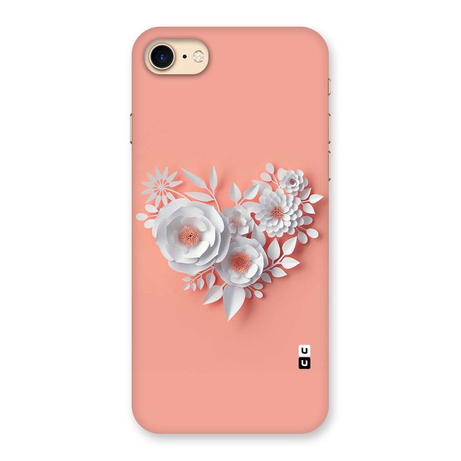 White Paper Flower Back Case for iPhone 7