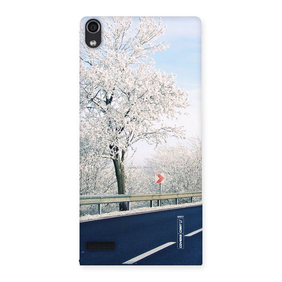 White Snow Tree Back Case for Ascend P6
