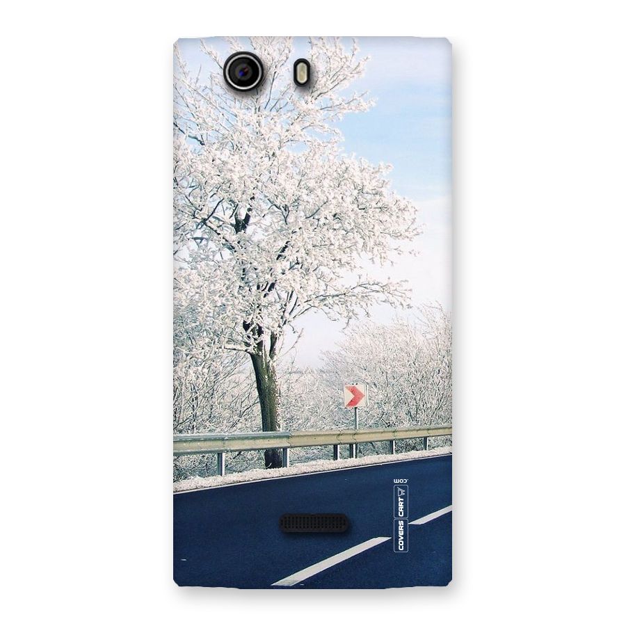 White Snow Tree Back Case for Canvas Nitro 2 E311