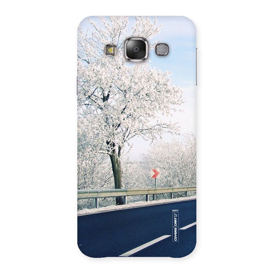 White Snow Tree Back Case for Galaxy E7