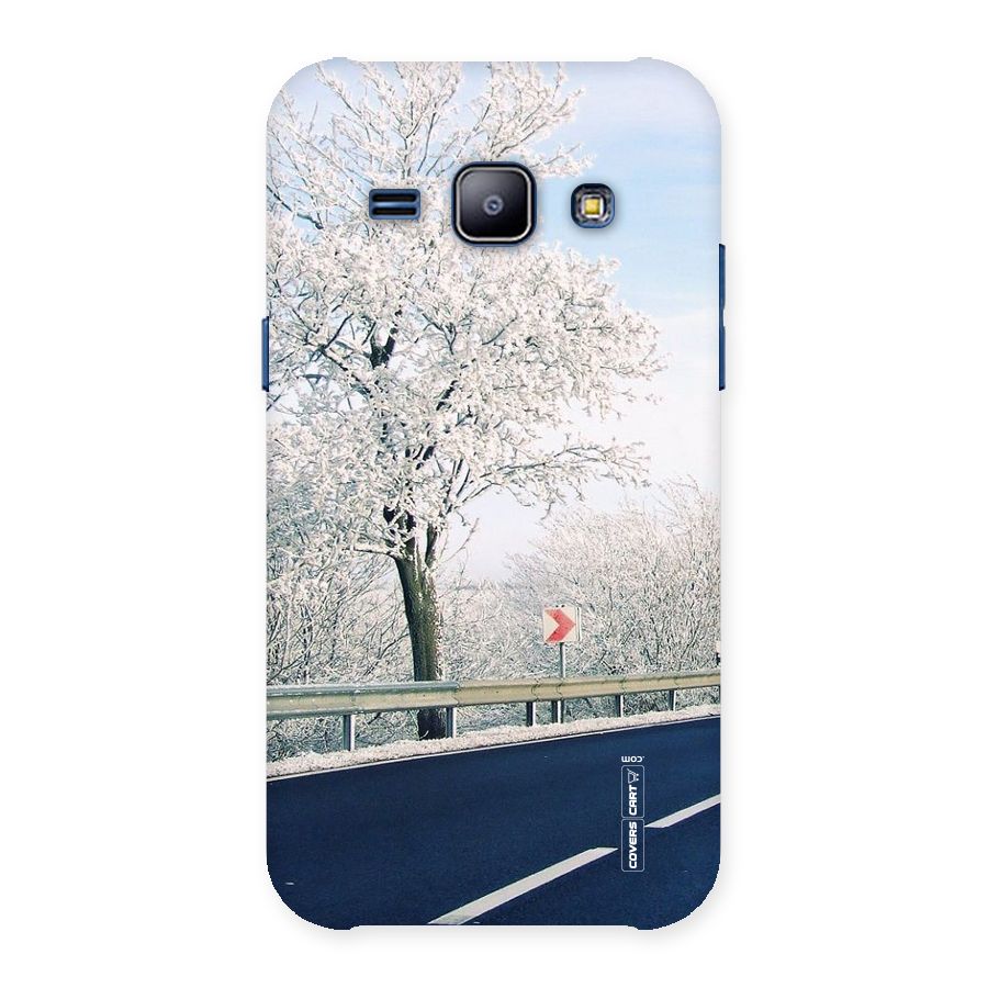 White Snow Tree Back Case for Galaxy J1