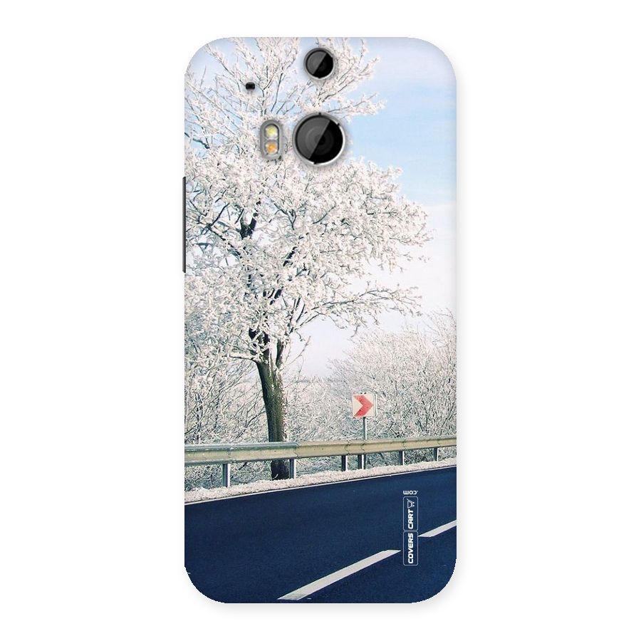 White Snow Tree Back Case for HTC One M8