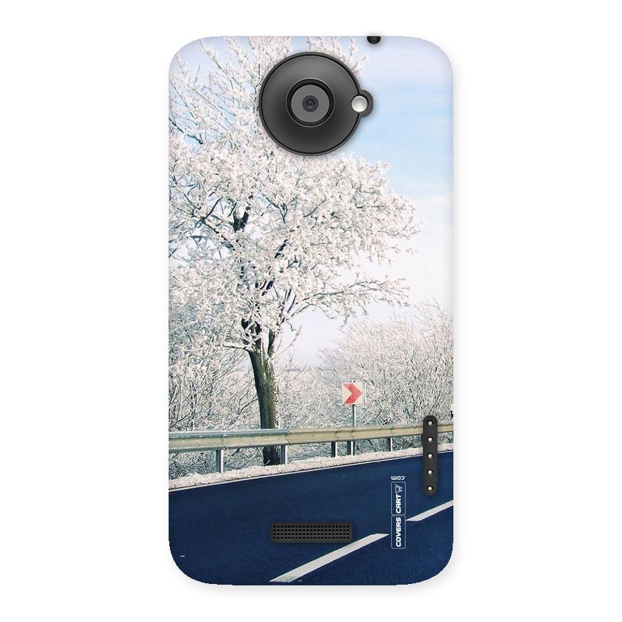 White Snow Tree Back Case for HTC One X