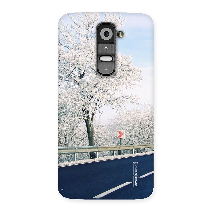 White Snow Tree Back Case for LG G2