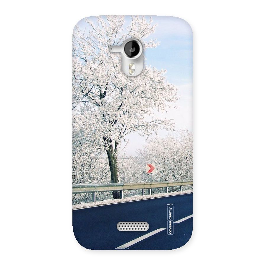 White Snow Tree Back Case for Micromax Canvas HD A116