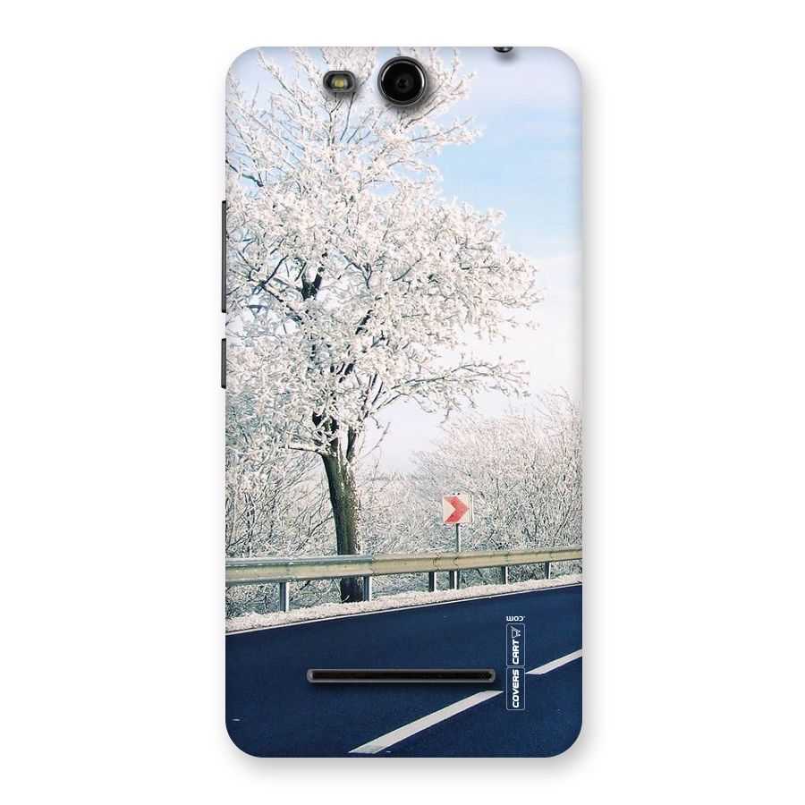 White Snow Tree Back Case for Micromax Canvas Juice 3 Q392