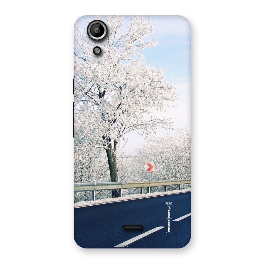White Snow Tree Back Case for Micromax Canvas Selfie Lens Q345