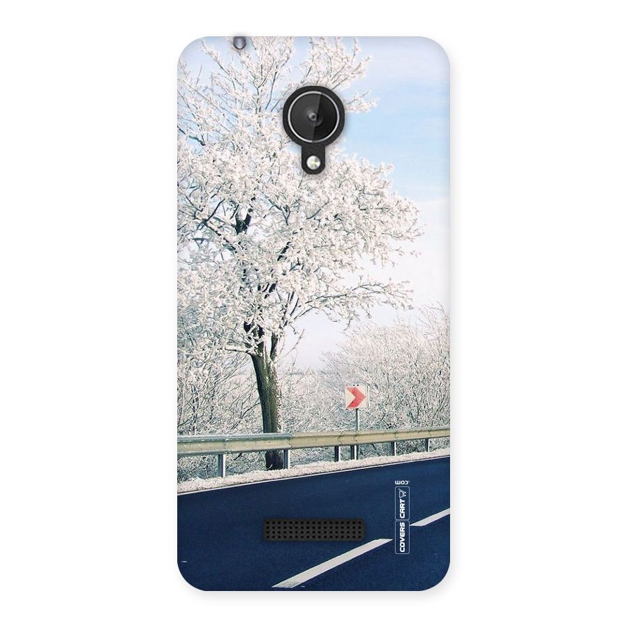 White Snow Tree Back Case for Micromax Canvas Spark Q380