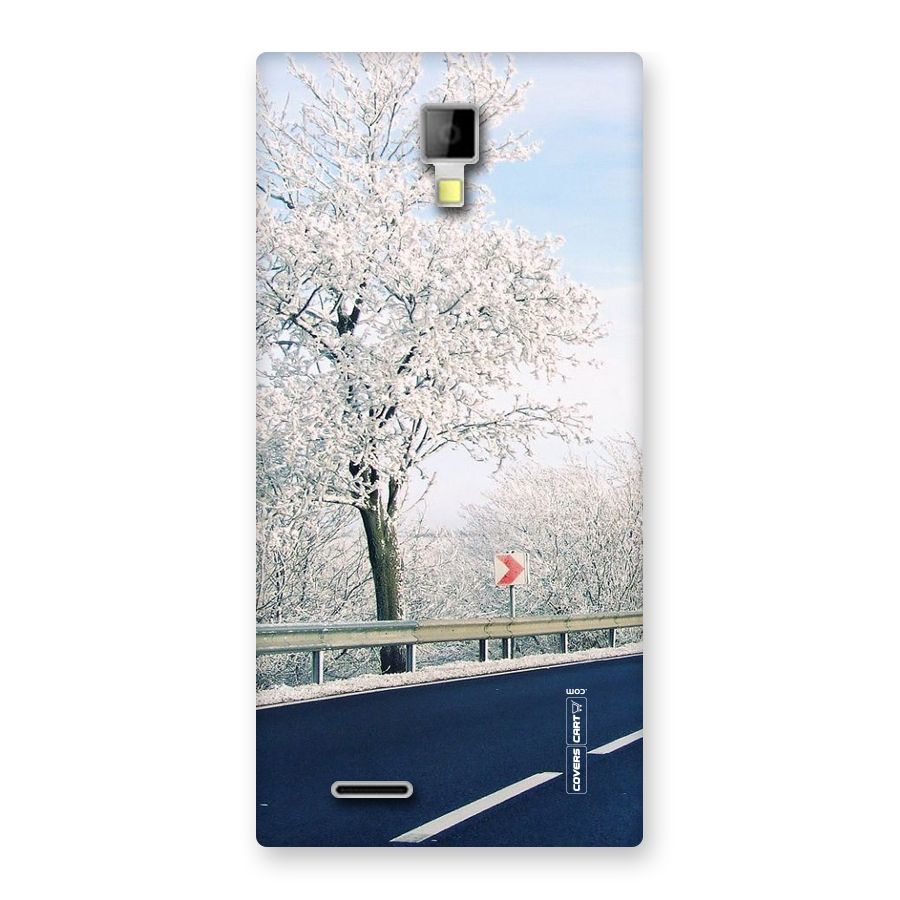 White Snow Tree Back Case for Micromax Canvas Xpress A99
