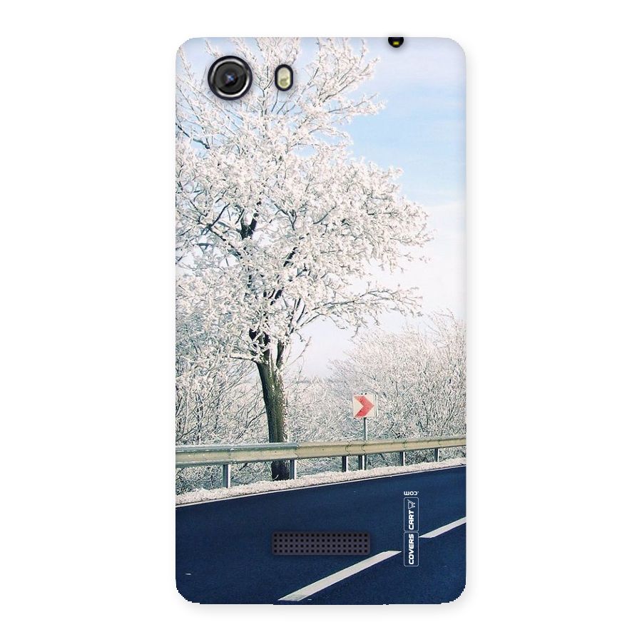 White Snow Tree Back Case for Micromax Unite 3